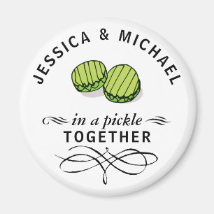 Couples' In a Pickle Together Personalised Magnet