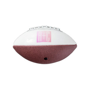 Couple's Initials Subtle Pink Gradation Football