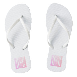 Couple's Initials   Subtle Pink Gradation Thongs
