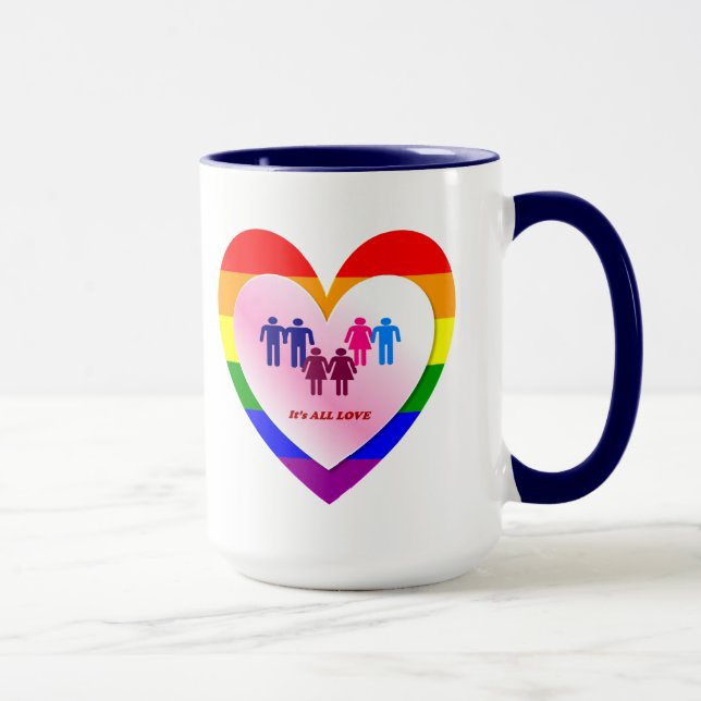 Couples Inside the All Love Pride Heart Mug (Right)