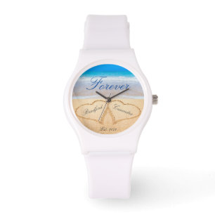 Couples ke Personalised Forever Hearts in Sand Watch