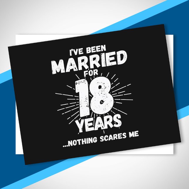Couples Married 18 Years Funny 18th Anniversary Postcard (Creator Uploaded)