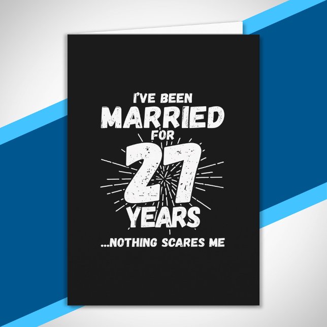 Couples Married 27 Years Funny 27th Anniversary Card (Creator Uploaded)