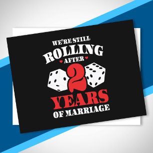 Couples Married 2 Years Funny 2nd Anniversary Postcard