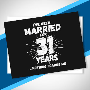 Couples Married 31 Years Funny 31st Anniversary Postcard
