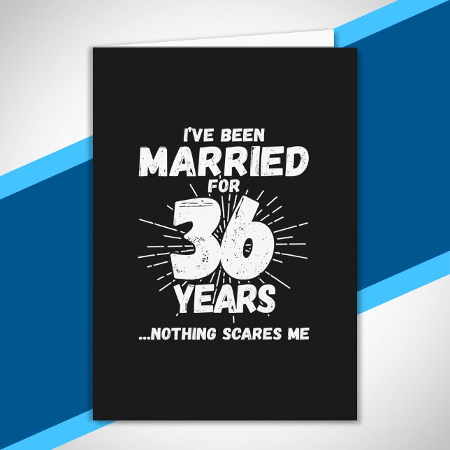 Couples Married 36 Years Funny 36th Anniversary Card (Creator Uploaded)