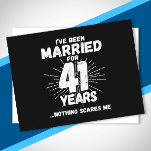 Couples Married 41 Years Funny 41st Anniversary Postcard
