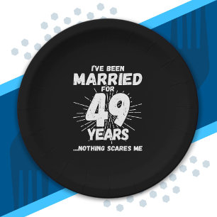 Couples Married 49 Years Funny 49th Anniversary Paper Plate