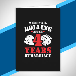 Couples Married 4 Years Funny 4th Anniversary Card
