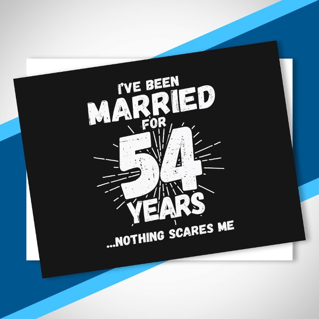 Couples Married 54 Years Funny 54th Anniversary Postcard (Creator Uploaded)