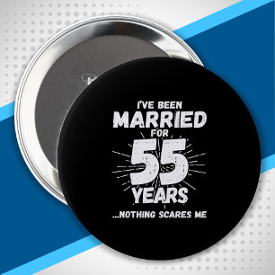 Couples Married 55 Years Funny 55th Anniversary 10 Cm Round Badge