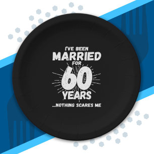 Couples Married 60 Years Funny 60th Anniversary Paper Plate