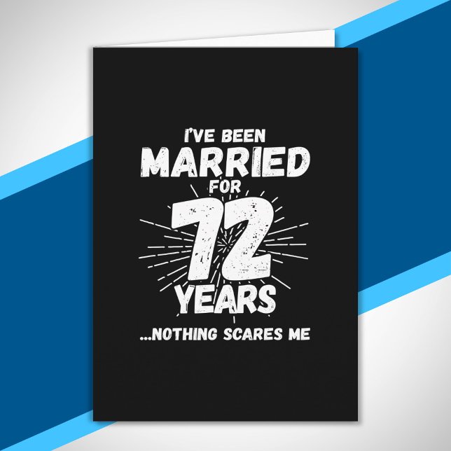 Couples Married 72 Years Funny 72nd Anniversary Card (Creator Uploaded)