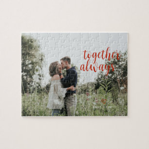 Couples Married Lovers Modern Photo Personalized Jigsaw Puzzle