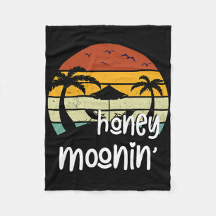 Couples Married Matching Honey Mooning Honeymoon V Fleece Blanket
