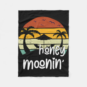 Couples Married Matching Honey Mooning Honeymoon V Fleece Blanket