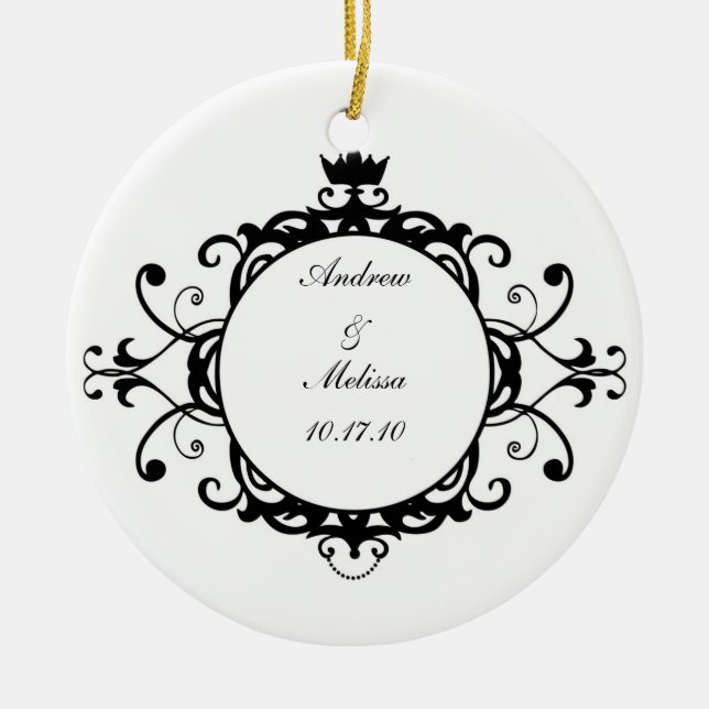 Couples....Married Our First Christmas Ceramic Tree Decoration (Front)