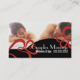 Couples Massage Spa Therapist Clinic Wellness Business Card