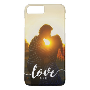 Couples Monogram LOVE Custom Photo Case-Mate iPhone Case