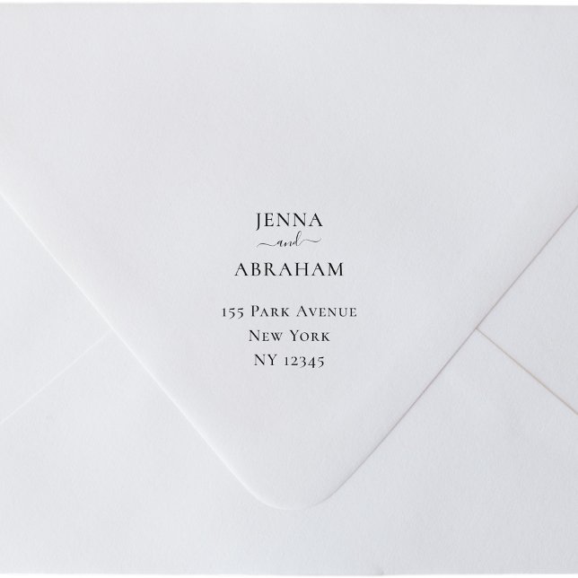 Couples Names Return Address Rubber Stamp (Creator Uploaded)