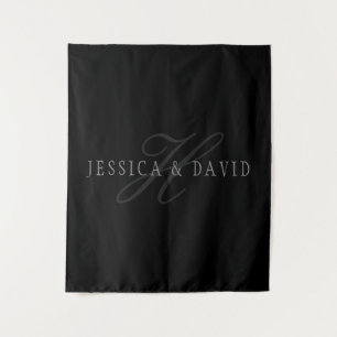 Couples Names & Surname Monogram Tapestry