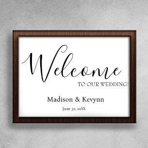 Couples Names Wedding Welcome Sign