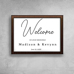 Couples Names Wedding Welcome Sign
