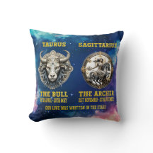 Couples Personalized Zodiac Star Sign Cushion