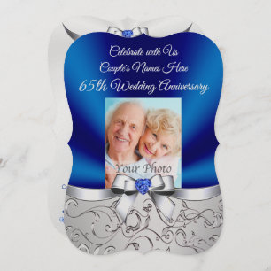 Couples Photo 65th Wedding Anniversary Invitations