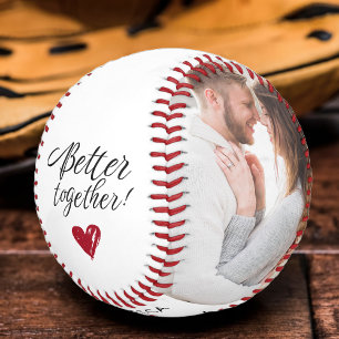 Couples Photo Script Better Together Valentine Baseball