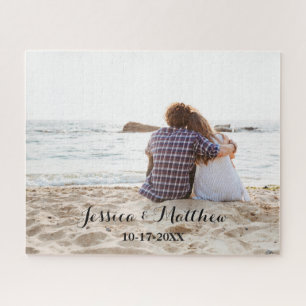 Couples Photo Wedding Anniversary Custom Jigsaw Puzzle