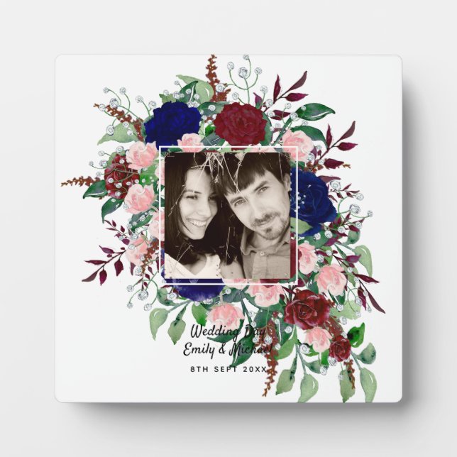 COUPLES PHOTO Wedding, Anniversary, New Home Gift Plaque (Front)