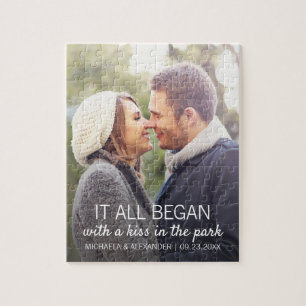 Couples Photo Where It All Began Personalised Jigsaw Puzzle