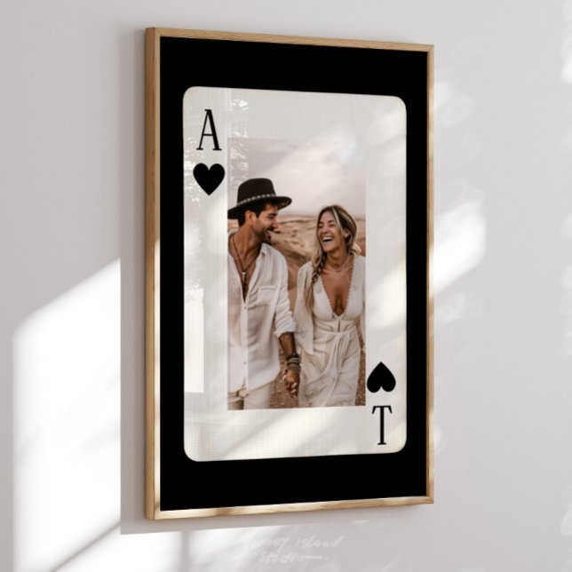 Couples Poker Playing Card with Photo Poster (Couples Poker Playing Card with Photo)