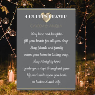 Couple's Prayer wedding gift  Plaque