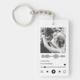 Couples Romantic Wedding Anniversary Music Player Key Ring