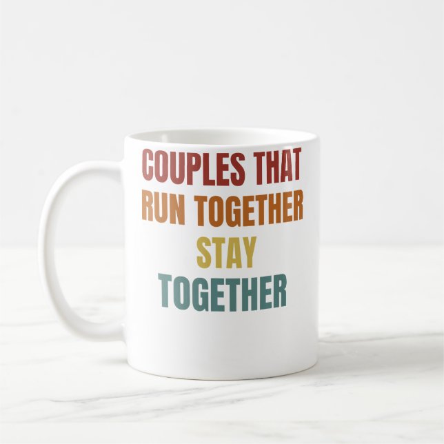 Couples Running Couples That Run Together Stay Tog Coffee Mug (Left)