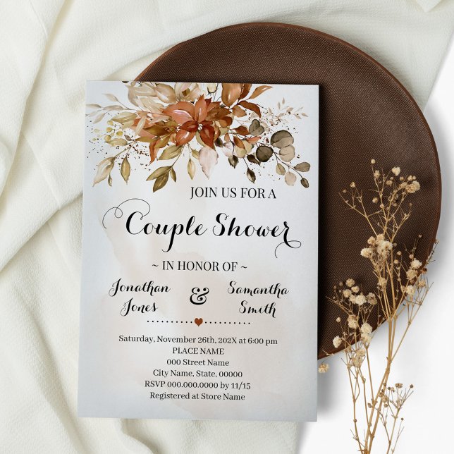 Couples Shower Fall Foliage Autumn Wedding Invitation (Creator Uploaded)