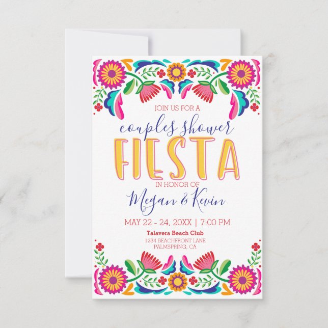 Couples Shower Fiesta Invite,  Invitation (Front)