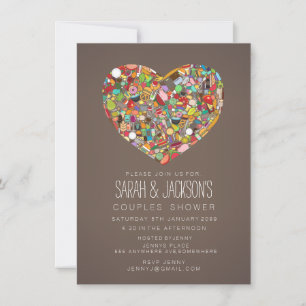 Couples Shower Foodies Heart Party Invite