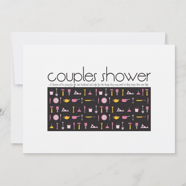 Couples Shower Invitation - Kitchen and Tool (Front)