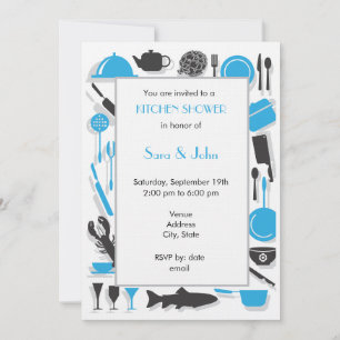 Couples Shower Invitations - Kitchen