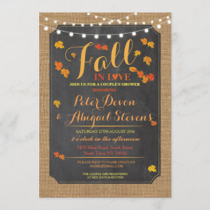 Couple's Shower Party Fall in Love Autumn Invite