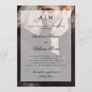 Couples Shower Photo Invitation with Overlay