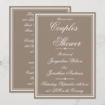 Couples Shower Simple Elegant RSVP Garden Party