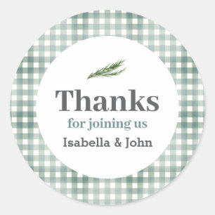 Couples Summer Barbecue Baby Shower  Classic Round Sticker
