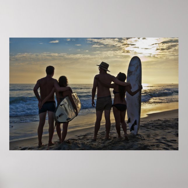 Couples Surfing - endless summer Poster (Front)