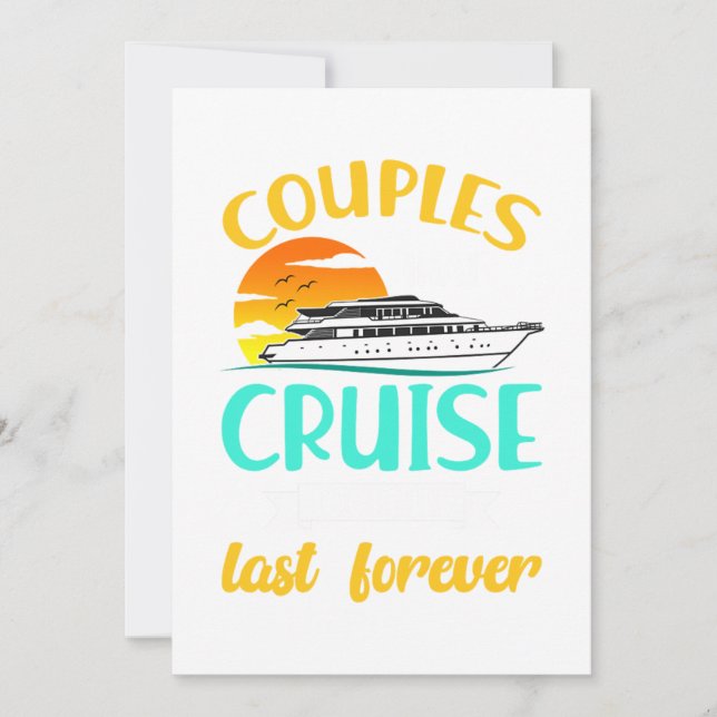 Couples That Cruise Together Cruise Ship Cruising  Invitation (Front)