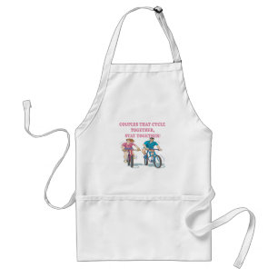 Couples That Cycle Together Standard Apron