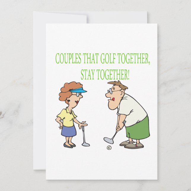 Couples That Golf Together Stay Together Invitation (Front)